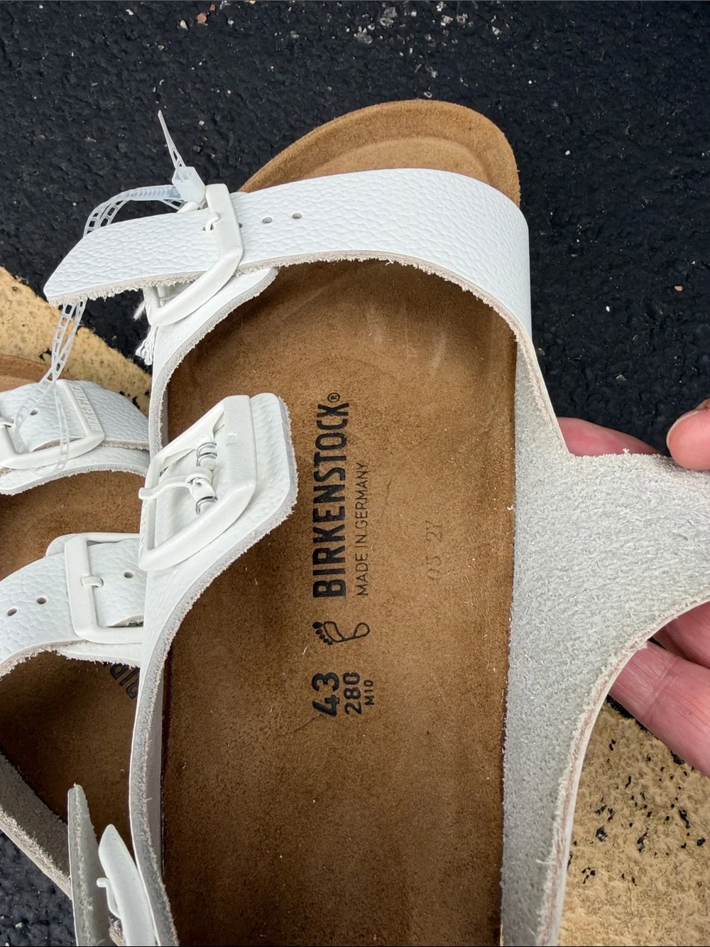 Birkenstock Men Milano White Two-Strap Slide Sandals.Unisex